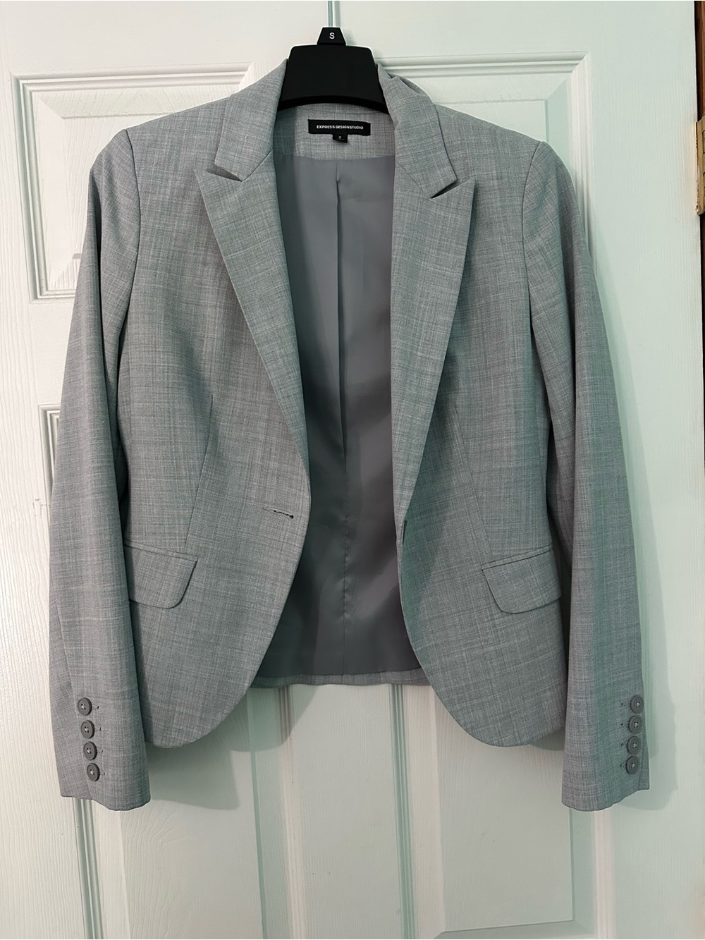 Express Design Studio Gray Blazer Jacket